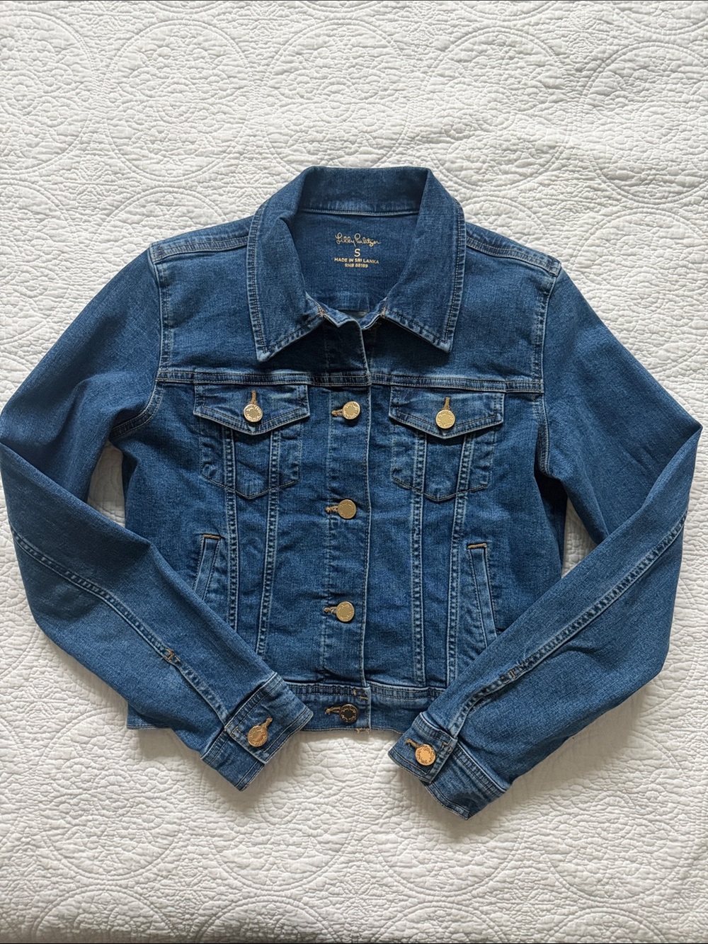 Lilly Pulitzer Women's Dark Blue Denim Jacket NWOT